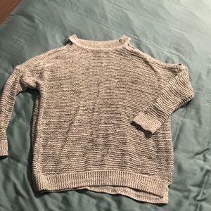 Cold shoulder knit sweater